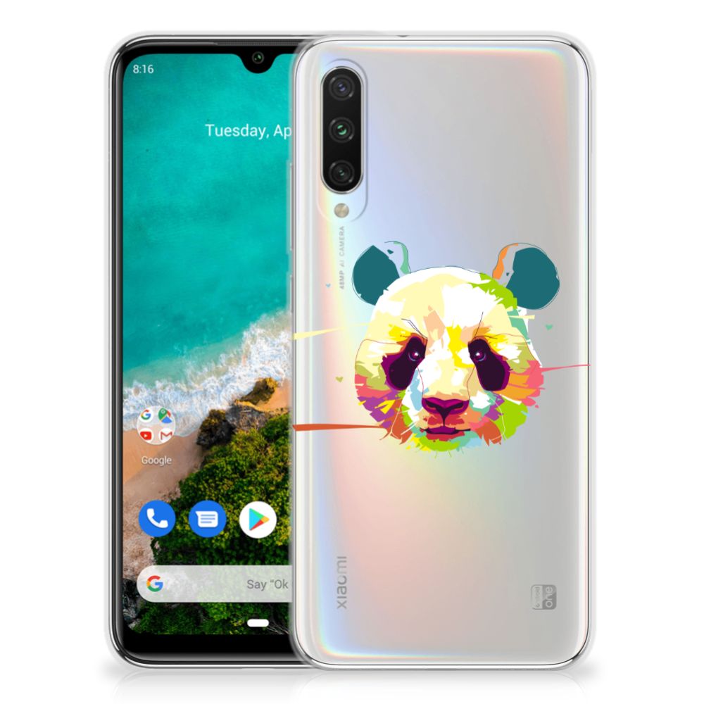 Xiaomi Mi A3 Telefoonhoesje met Naam Panda Color