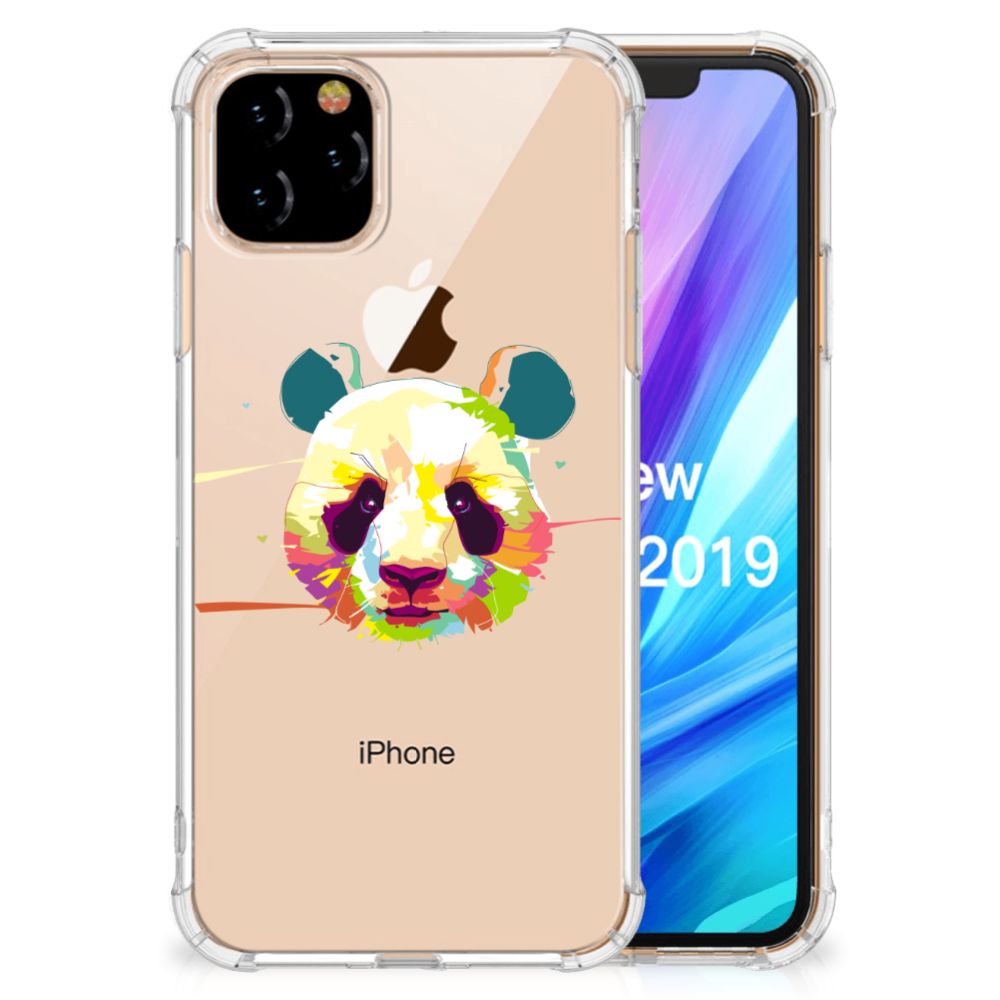 Apple iPhone 11 Pro Stevig Bumper Hoesje Panda Color