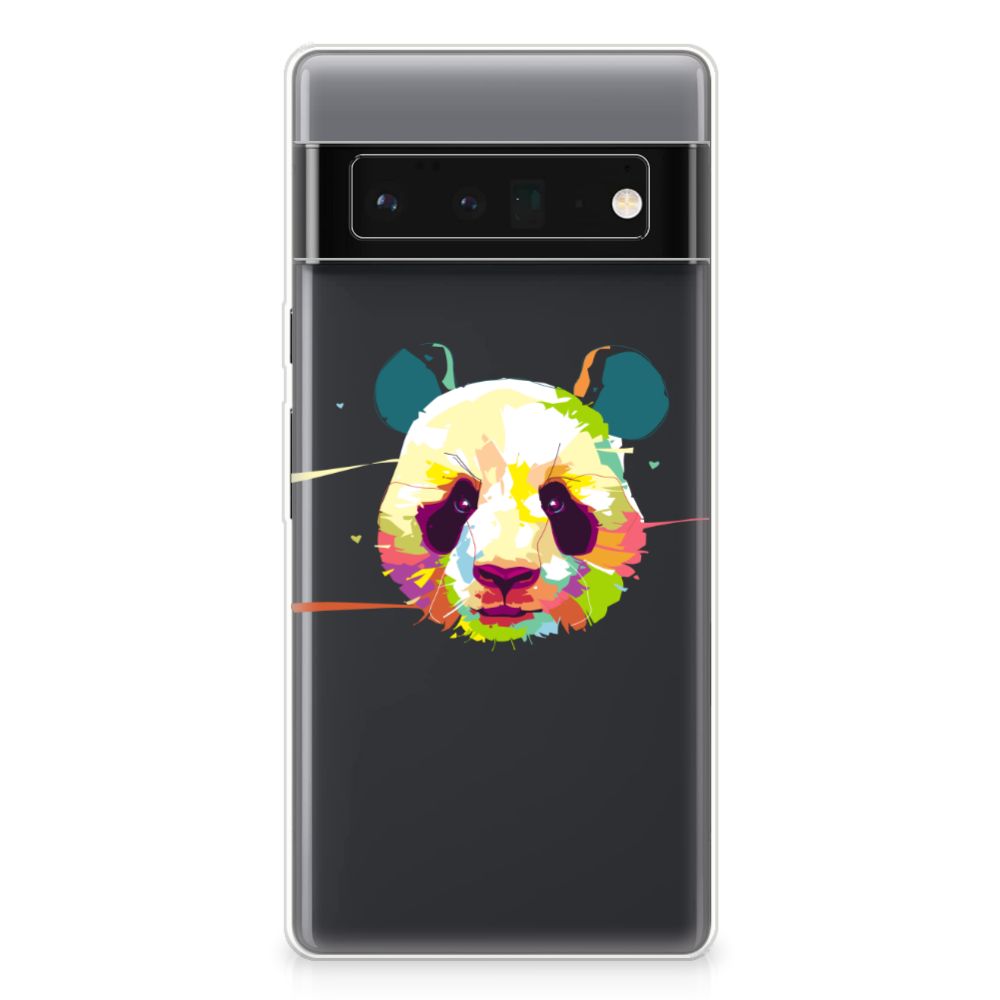 Google Pixel 6 Pro Telefoonhoesje met Naam Panda Color