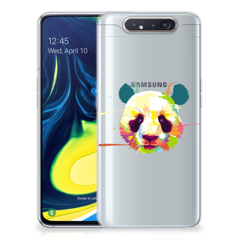 Samsung Galaxy A80 Telefoonhoesje met Naam Panda Color