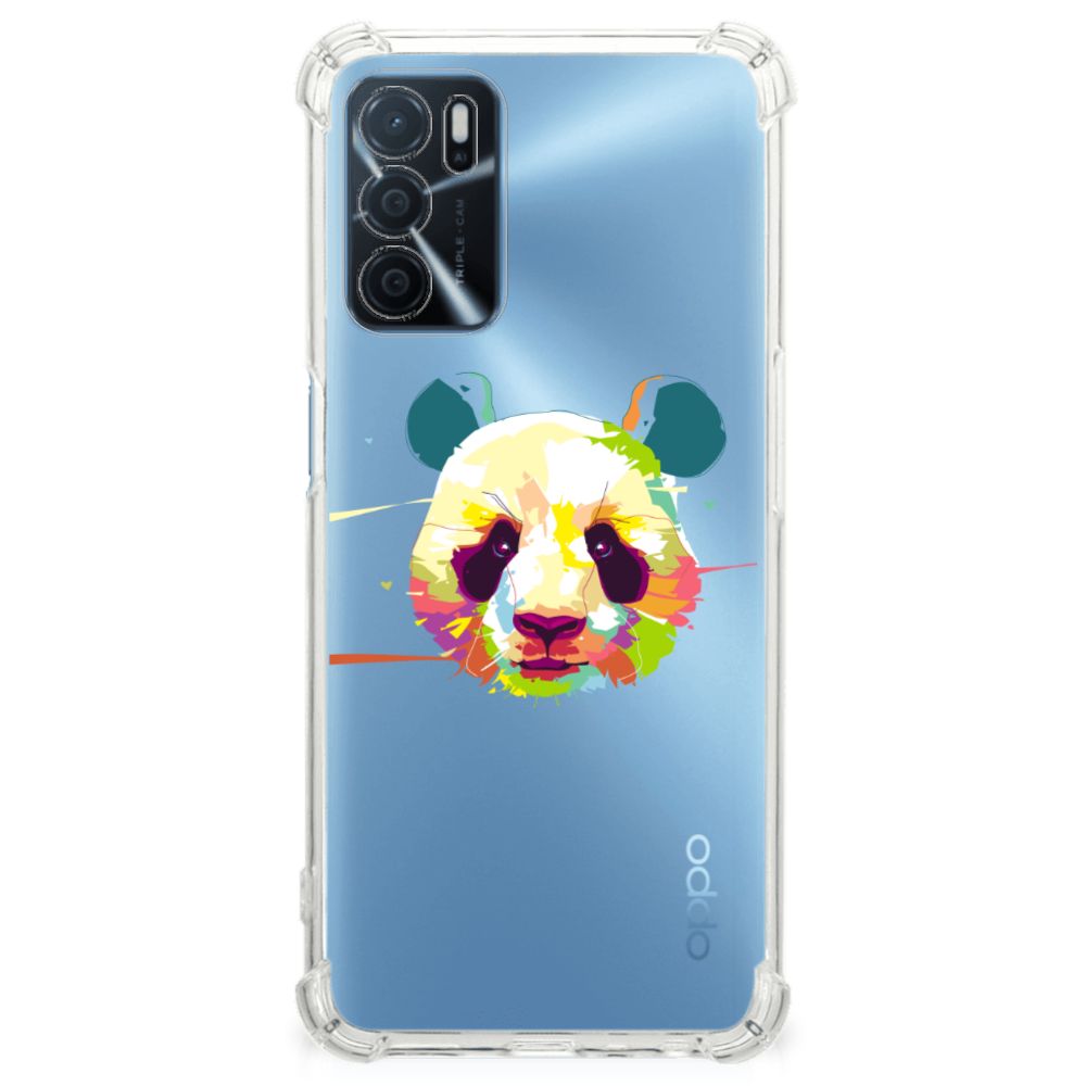 OPPO A16 | A16s | A54s Stevig Bumper Hoesje Panda Color