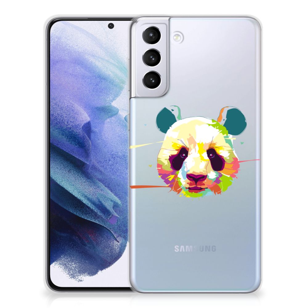 Samsung Galaxy S21 Plus Telefoonhoesje met Naam Panda Color