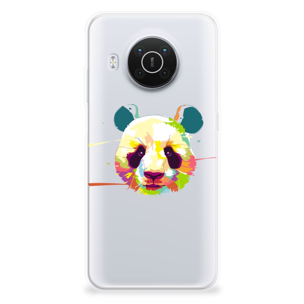Nokia X10 | X20 Telefoonhoesje met Naam Panda Color
