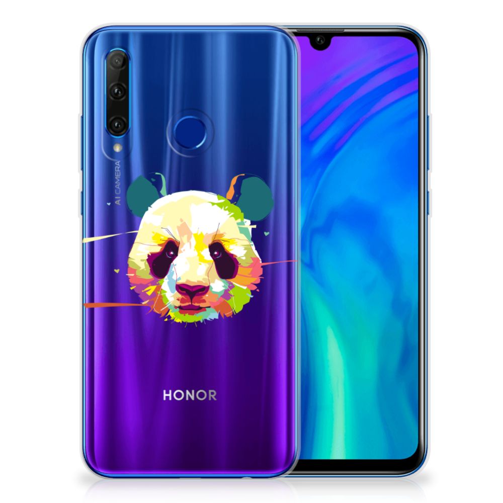 Honor 20 Lite Telefoonhoesje met Naam Panda Color