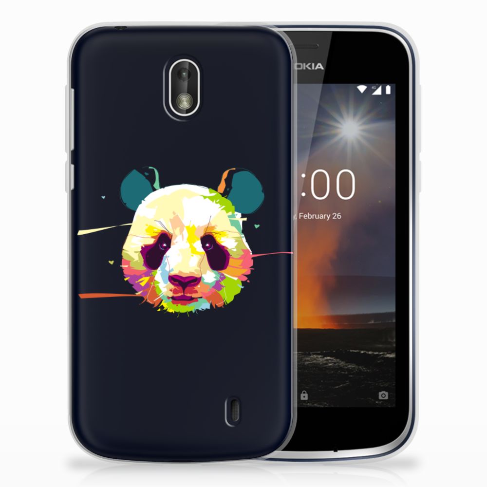 Nokia 1 TPU Hoesje Design Panda Color