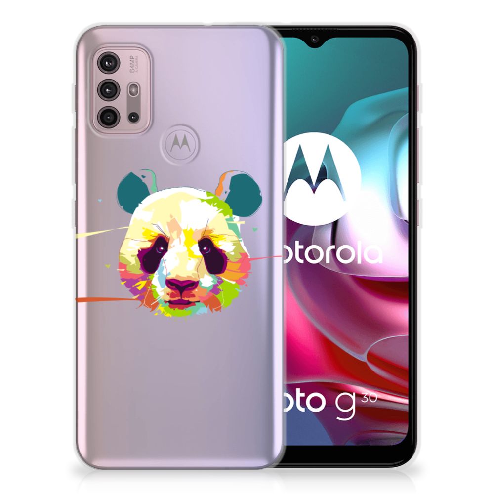 Motorola Moto G30 | G10 Telefoonhoesje met Naam Panda Color