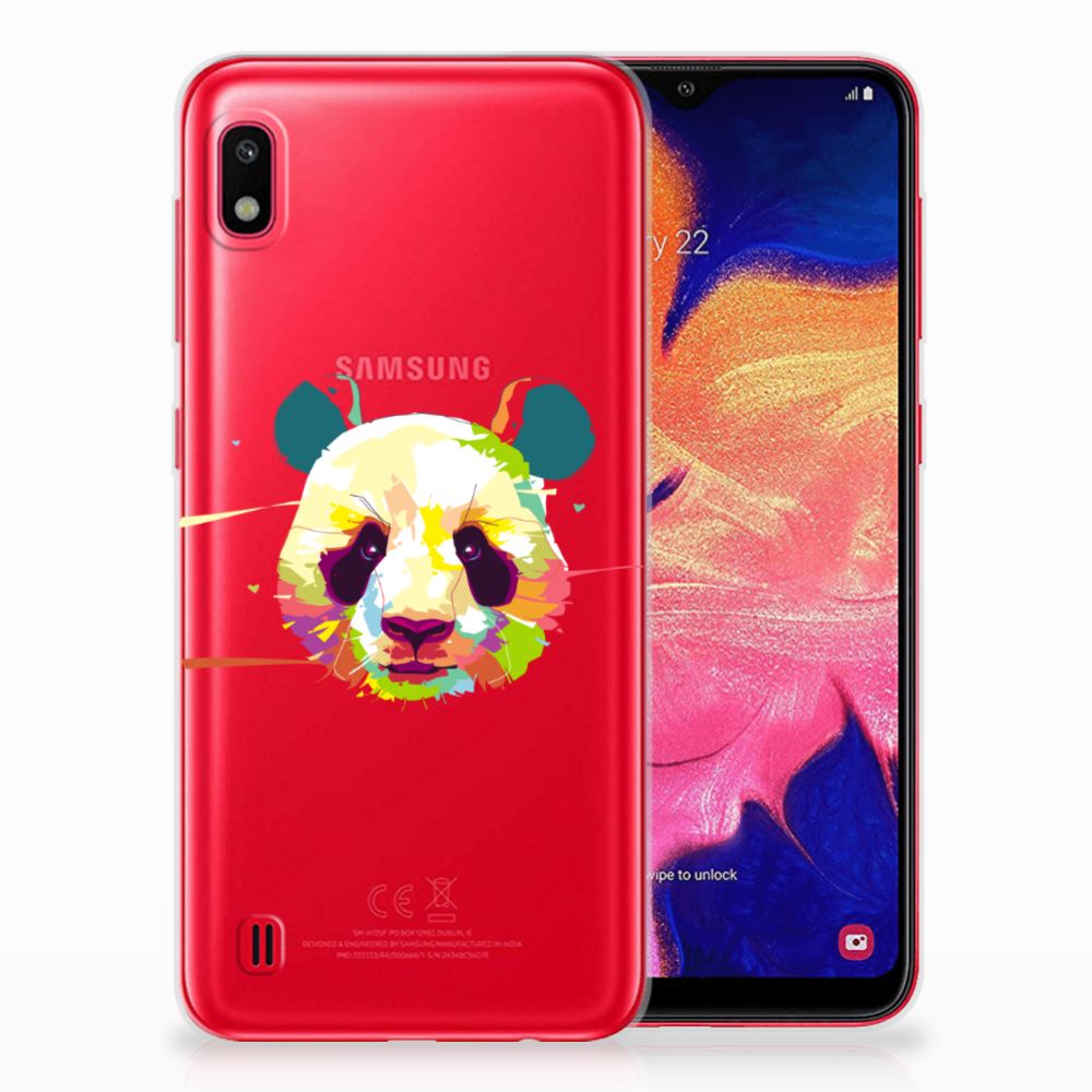 Samsung Galaxy A10 Telefoonhoesje met Naam Panda Color