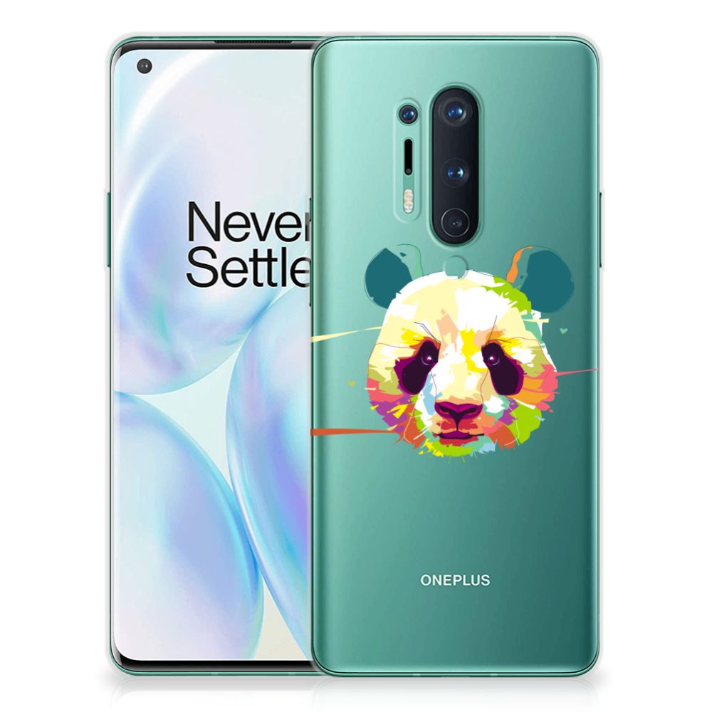 OnePlus 8 Pro Telefoonhoesje met Naam Panda Color