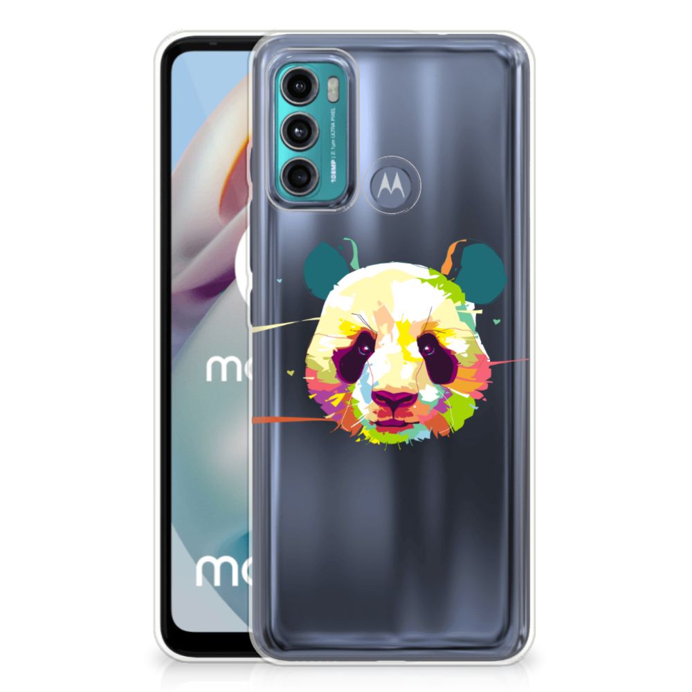 Motorola Moto G60 Telefoonhoesje met Naam Panda Color