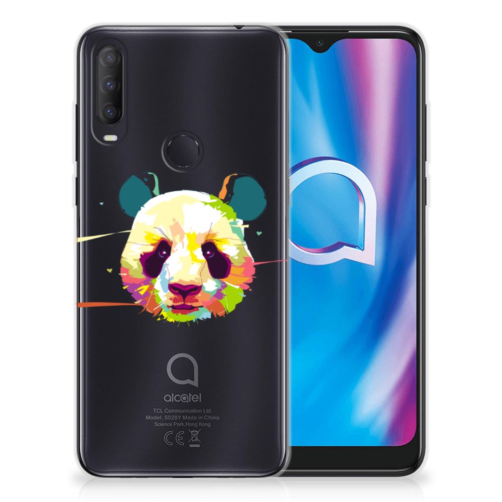 Alcatel 1S (2020) Telefoonhoesje met Naam Panda Color