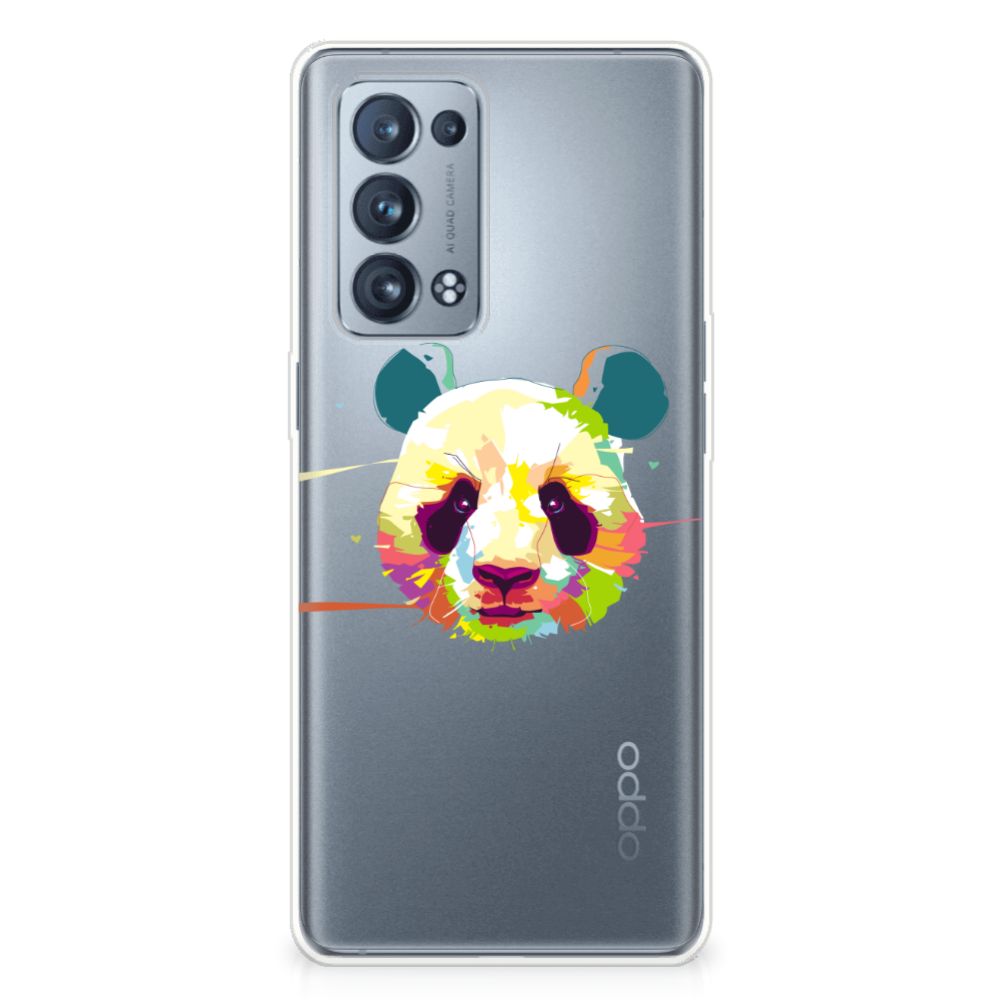 OPPO Reno 6 Pro Plus 5G Telefoonhoesje met Naam Panda Color