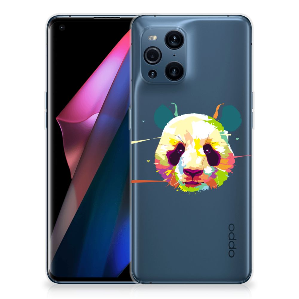OPPO Find X3 | X3 Pro Telefoonhoesje met Naam Panda Color