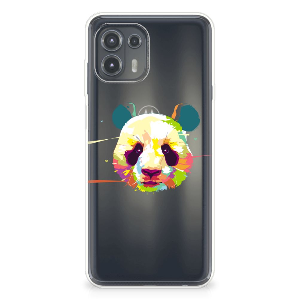 Motorola Edge 20 Lite Telefoonhoesje met Naam Panda Color