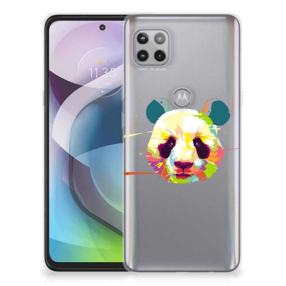 Motorola Moto G 5G Telefoonhoesje met Naam Panda Color