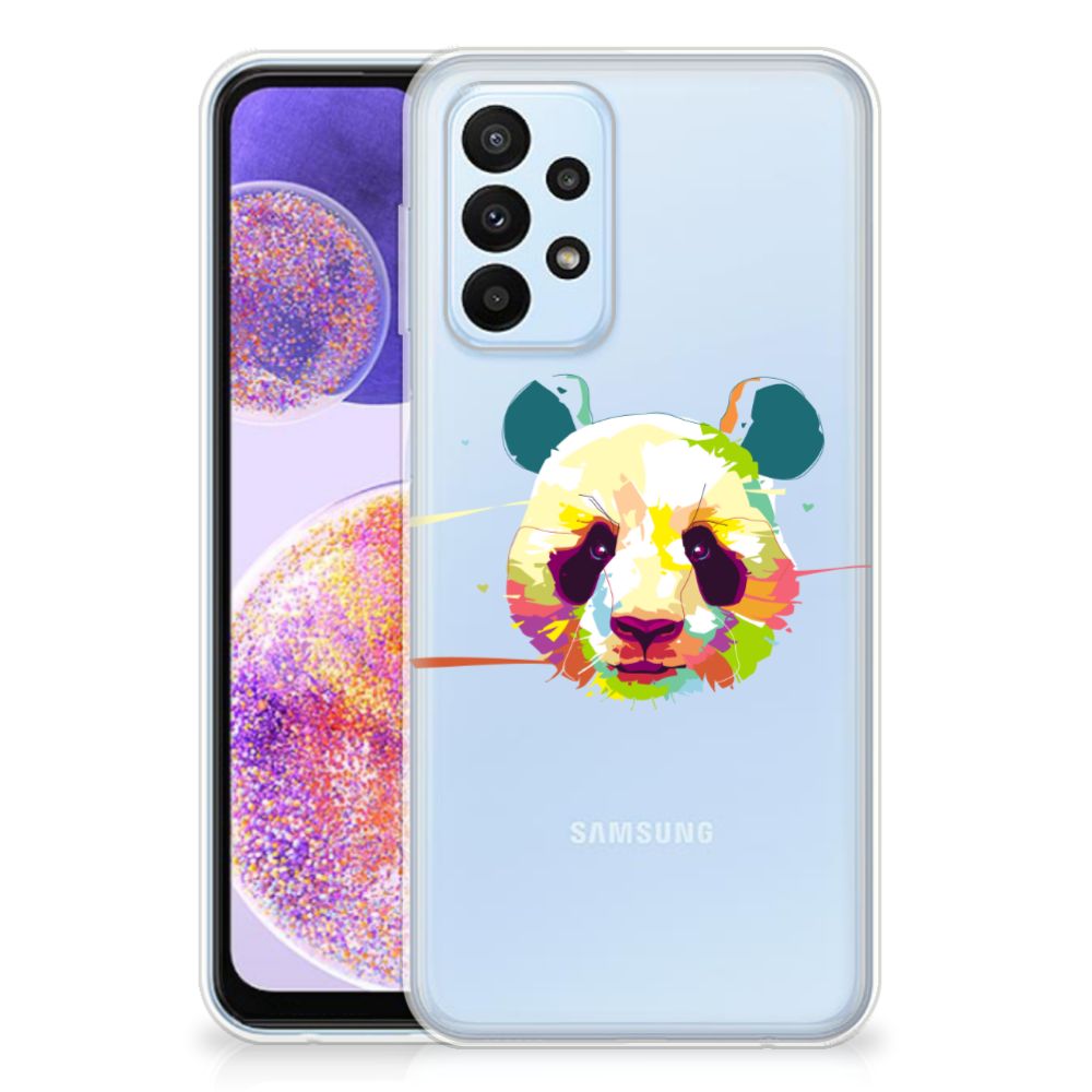 Samsung Galaxy A23 Telefoonhoesje met Naam Panda Color