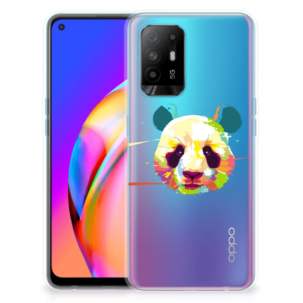 OPPO A94 5G | Reno5 Z Telefoonhoesje met Naam Panda Color