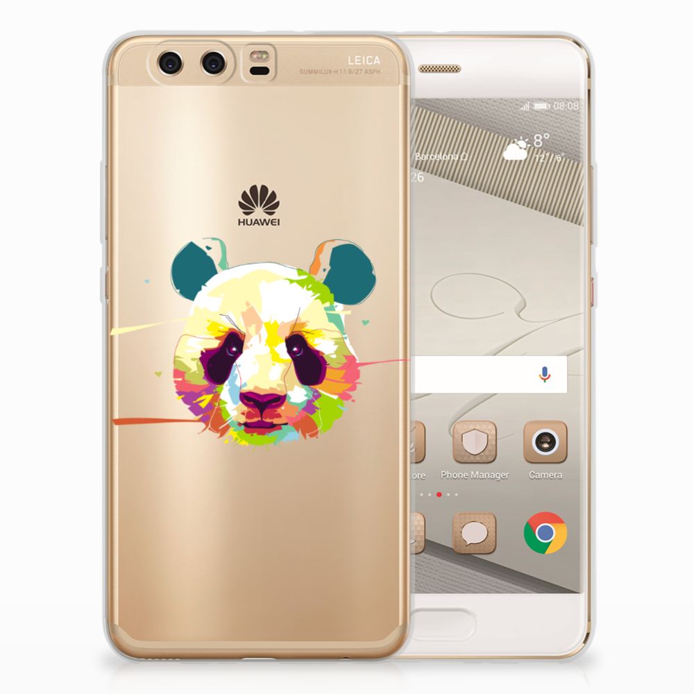 Huawei P10 Plus Telefoonhoesje met Naam Panda Color