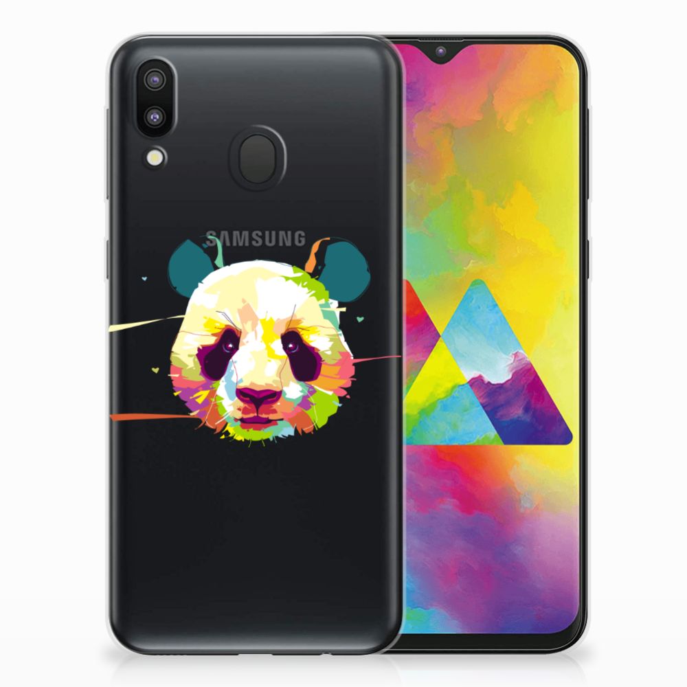 Samsung Galaxy M20 (Power) Telefoonhoesje met Naam Panda Color