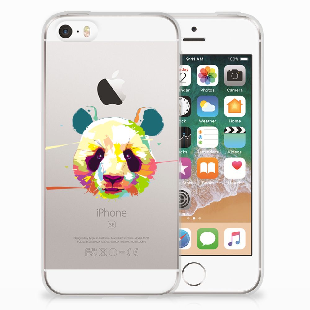 Apple iPhone SE | 5S Telefoonhoesje met Naam Panda Color