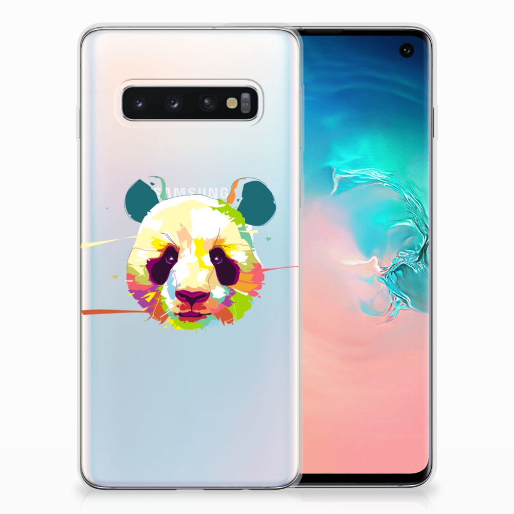Samsung Galaxy S10 Telefoonhoesje met Naam Panda Color
