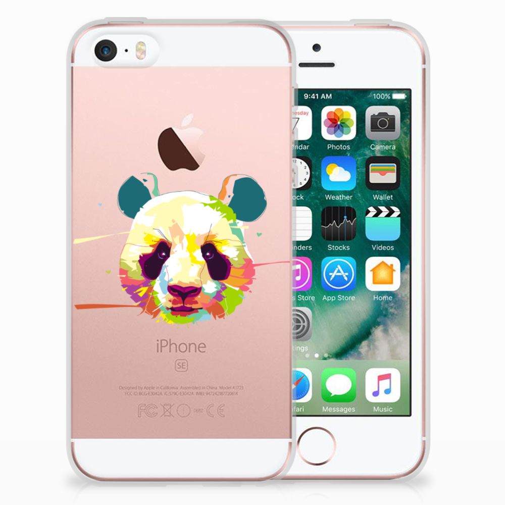 Apple iPhone SE | 5S Telefoonhoesje met Naam Panda Color