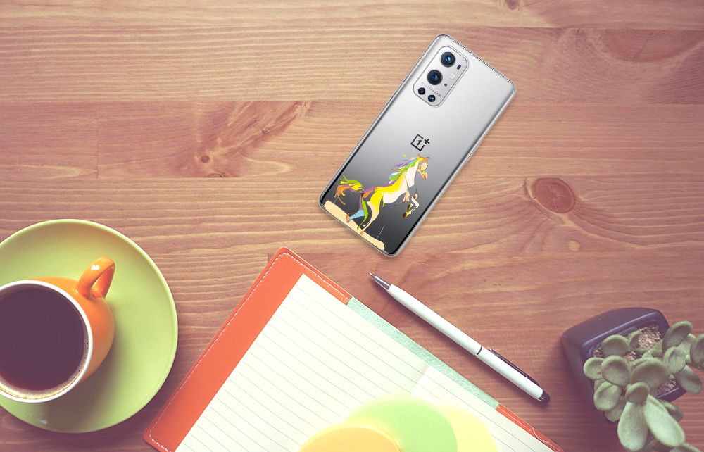 OnePlus 9 Pro Telefoonhoesje met Naam Horse Color