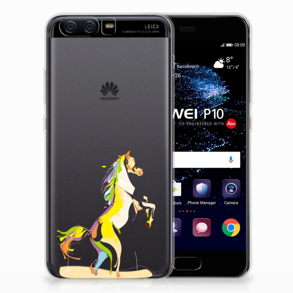 Huawei P10 Telefoonhoesje met Naam Horse Color