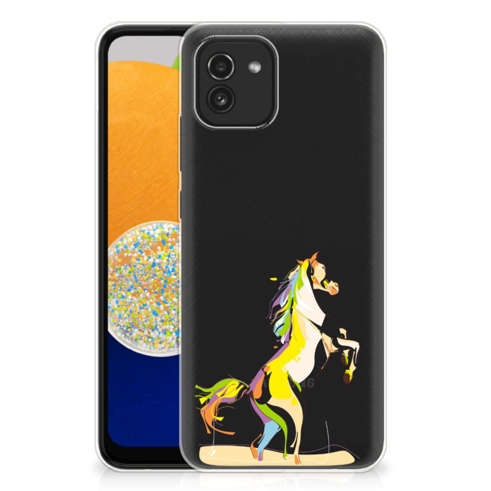 Samsung Galaxy A03 Telefoonhoesje met Naam Horse Color