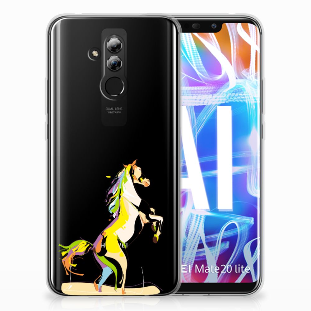 Huawei Mate 20 Lite Telefoonhoesje met Naam Horse Color