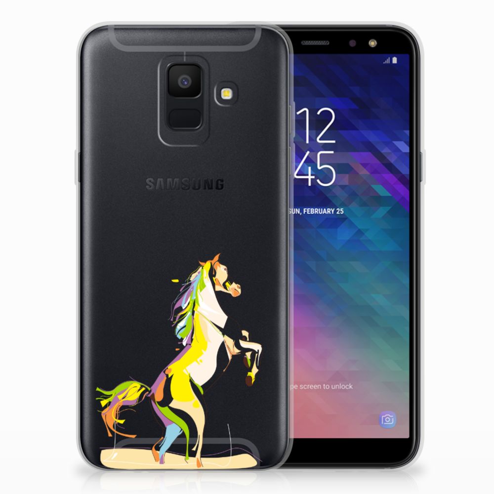Samsung Galaxy A6 (2018) Telefoonhoesje met Naam Horse Color