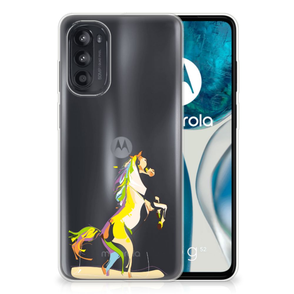 Motorola Moto G52/G82 Telefoonhoesje met Naam Horse Color