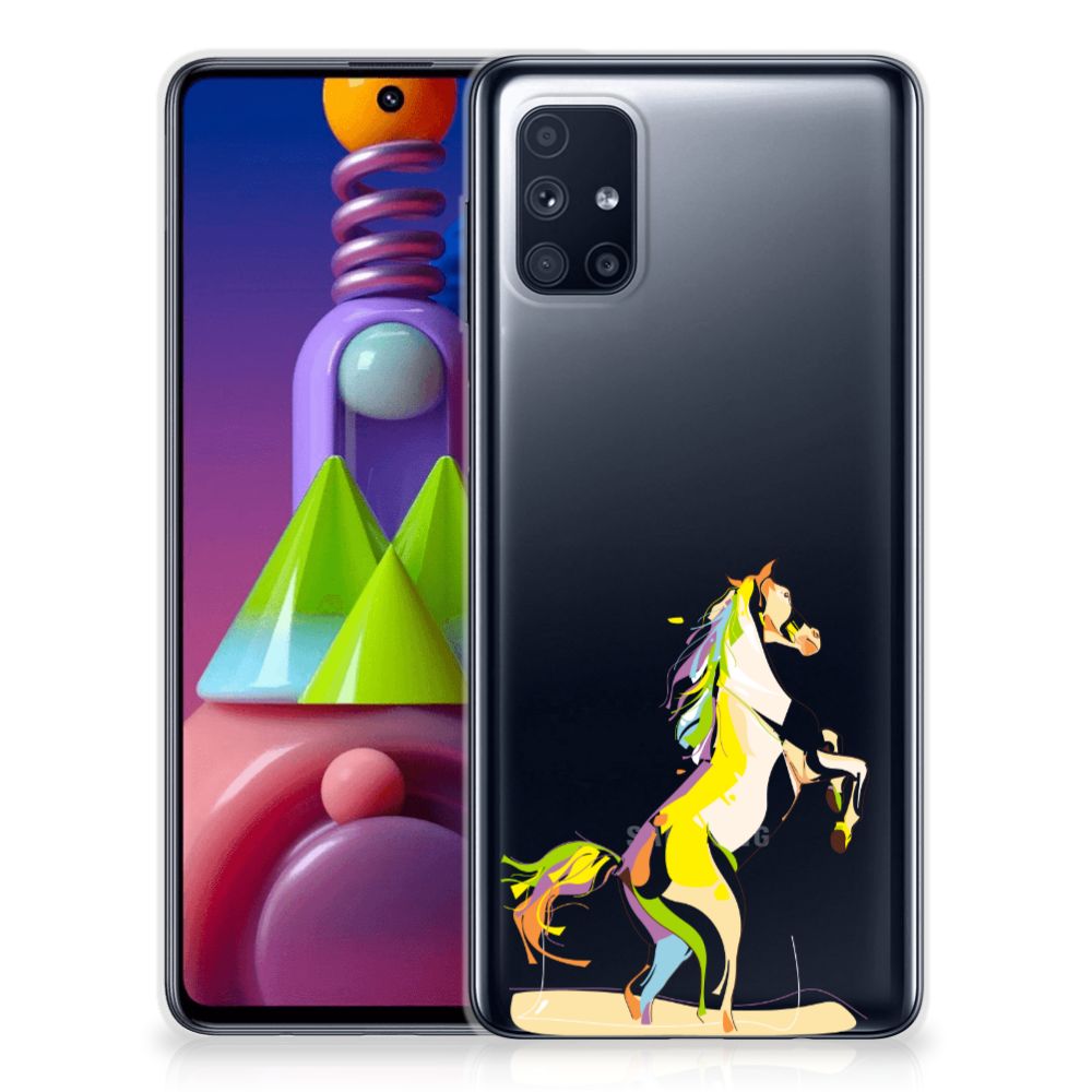 Samsung Galaxy M51 Telefoonhoesje met Naam Horse Color