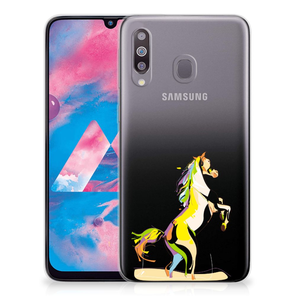 Samsung Galaxy M30 Telefoonhoesje met Naam Horse Color