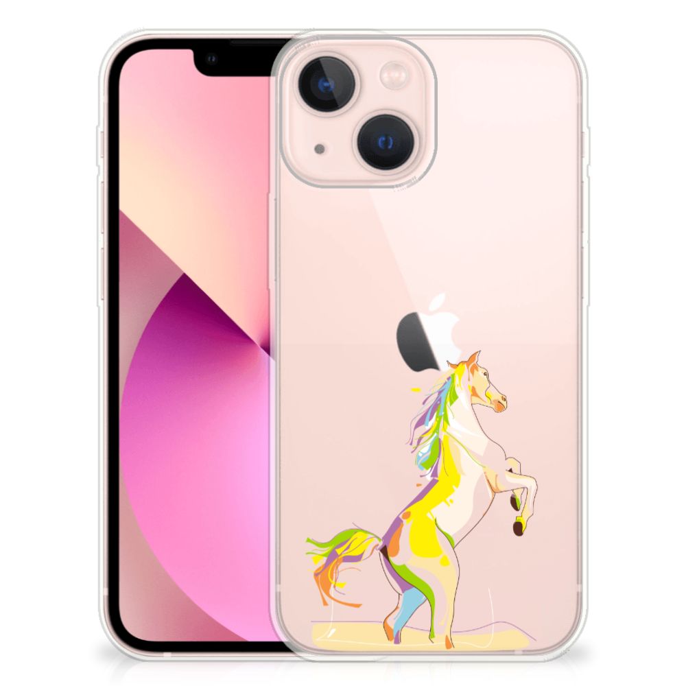 iPhone 13 mini Telefoonhoesje met Naam Horse Color