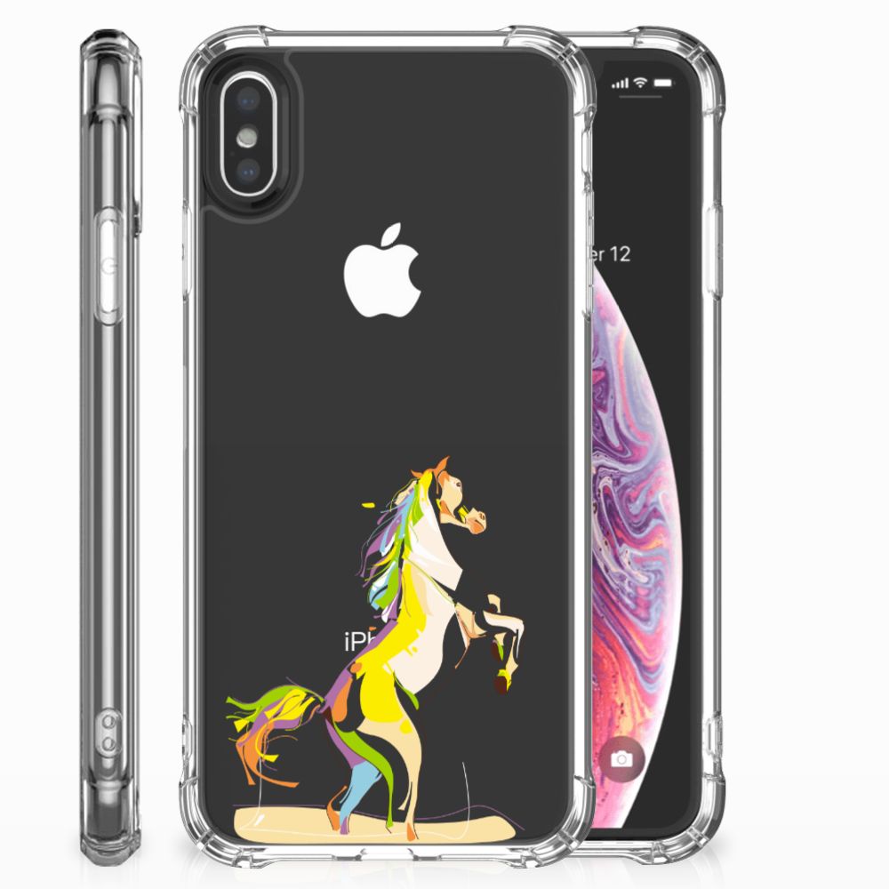 Apple iPhone X | Xs Stevig Bumper Hoesje Horse Color