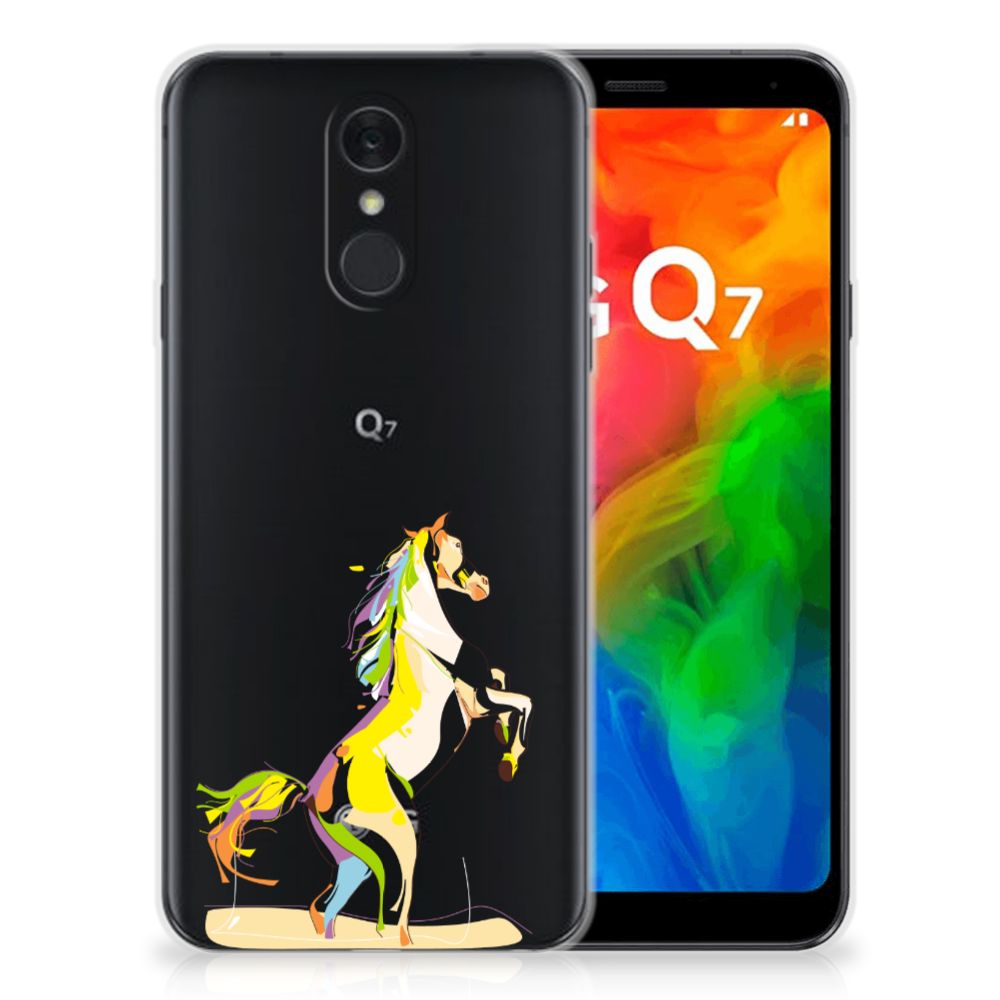 LG Q7 Telefoonhoesje met Naam Horse Color