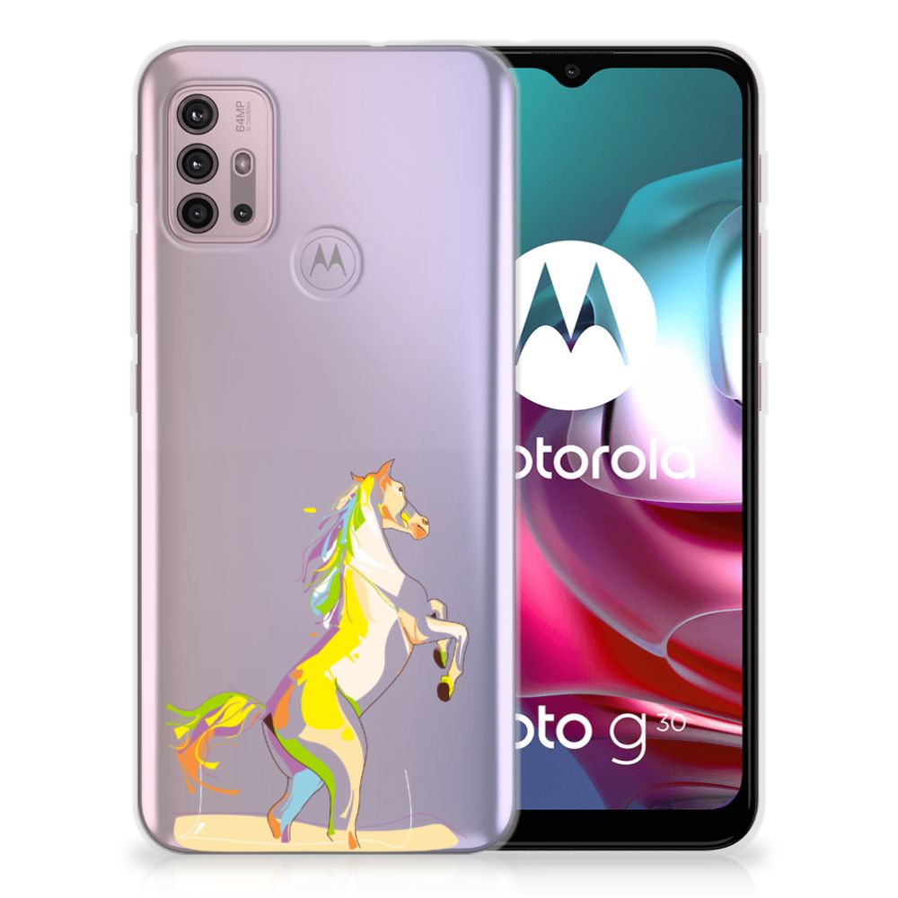 Motorola Moto G30 | G10 Telefoonhoesje met Naam Horse Color