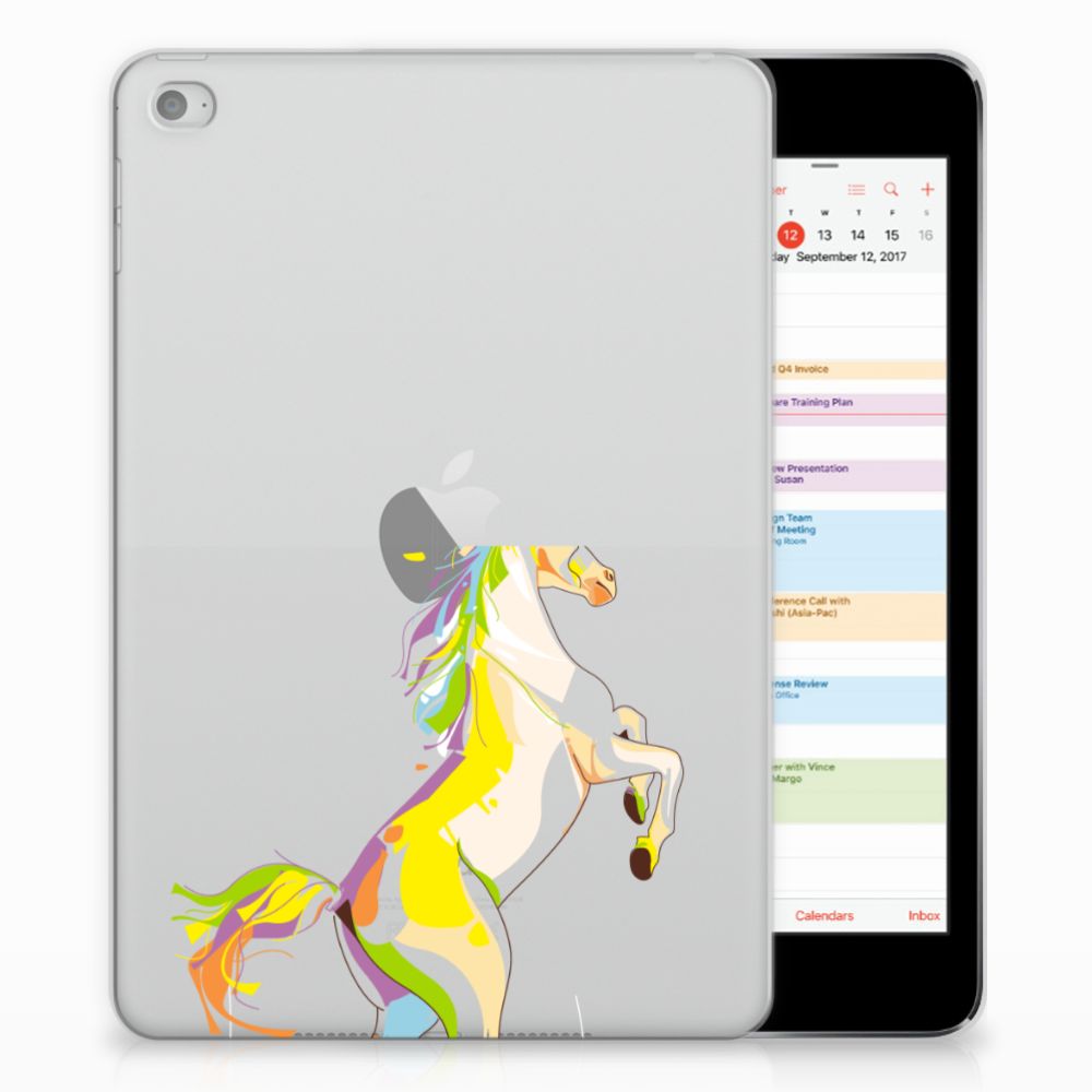 Apple iPad Mini 4 Uniek Tablethoesje Horse Color
