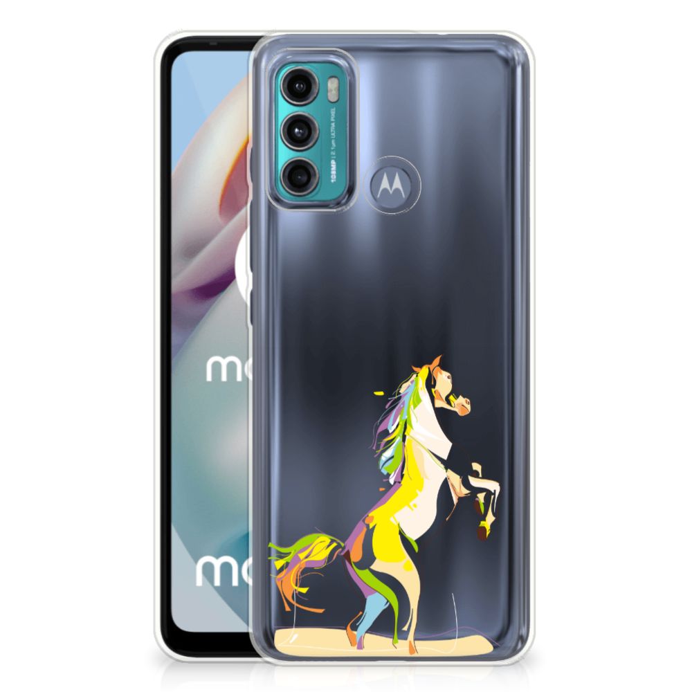 Motorola Moto G60 Telefoonhoesje met Naam Horse Color