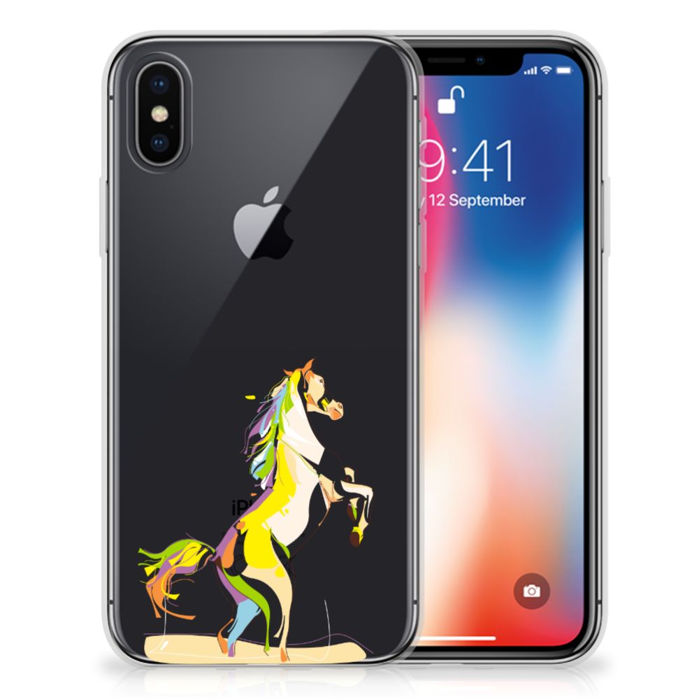 Apple iPhone X | Xs Telefoonhoesje met Naam Horse Color