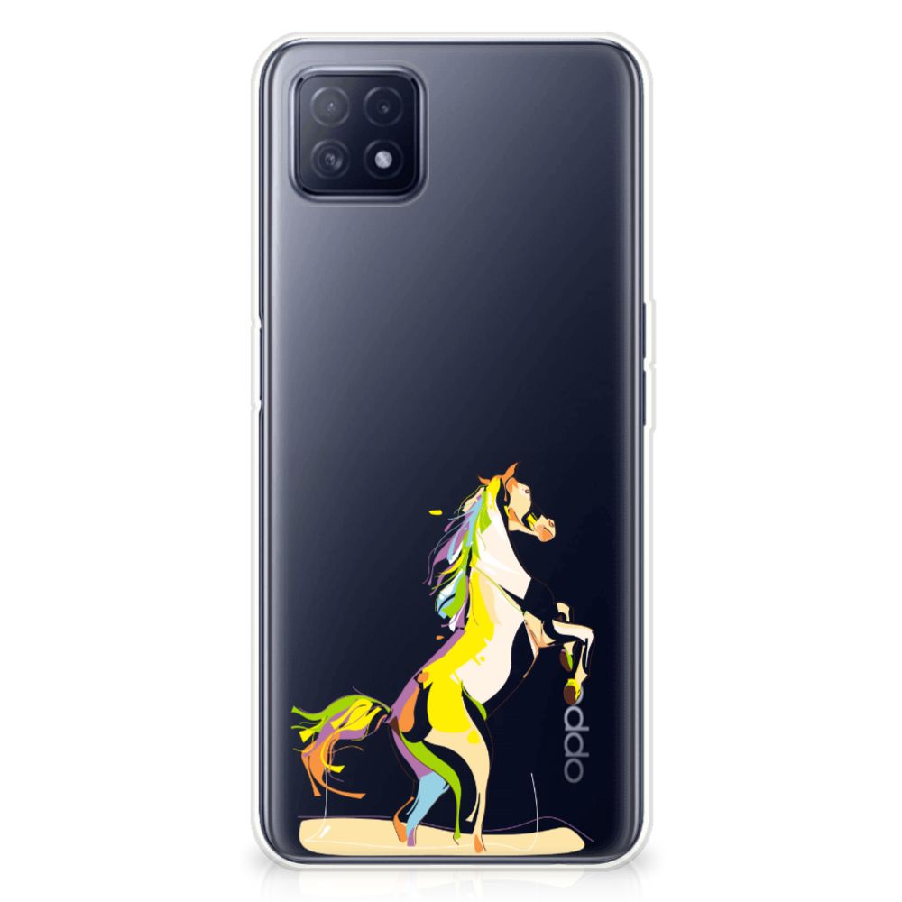 OPPO A53 5G | OPPO A73 5G Telefoonhoesje met Naam Horse Color