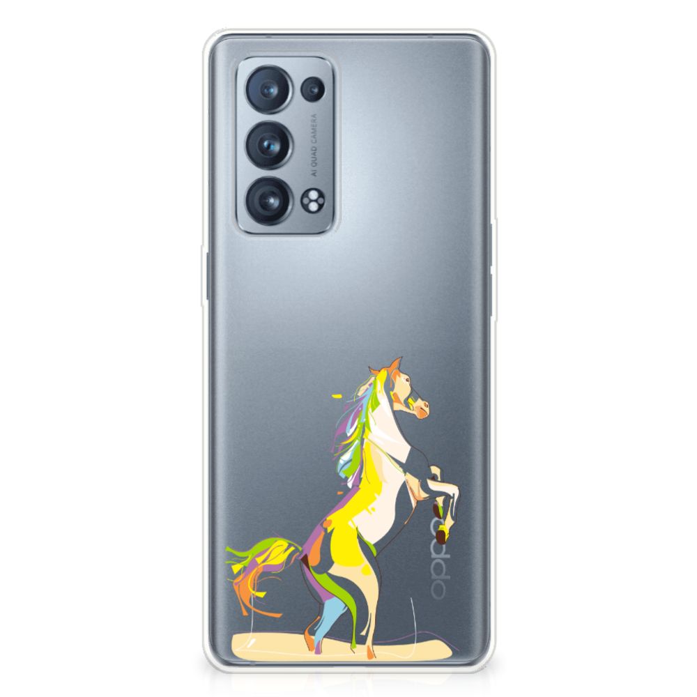 OPPO Reno 6 Pro Plus 5G Telefoonhoesje met Naam Horse Color