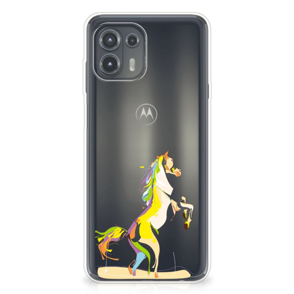 Motorola Edge 20 Lite Telefoonhoesje met Naam Horse Color