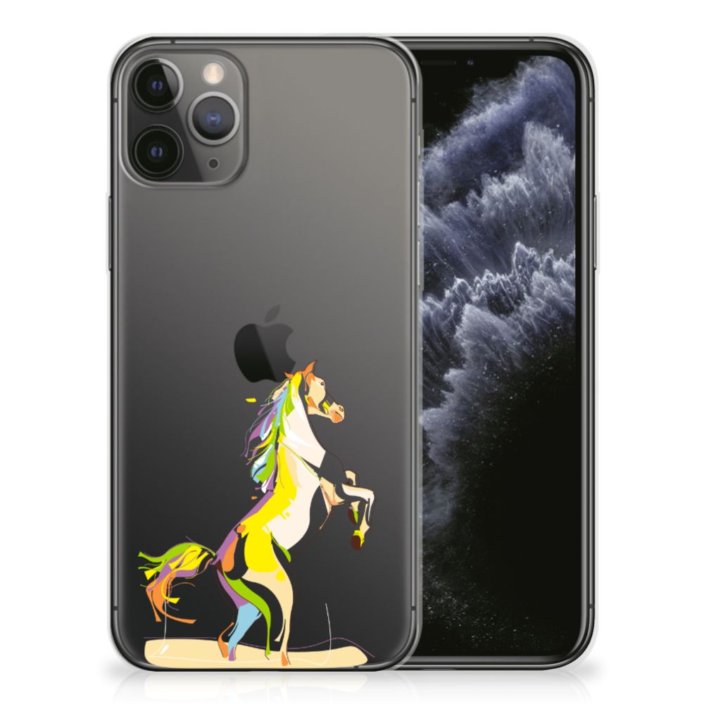Apple iPhone 11 Pro Telefoonhoesje met Naam Horse Color
