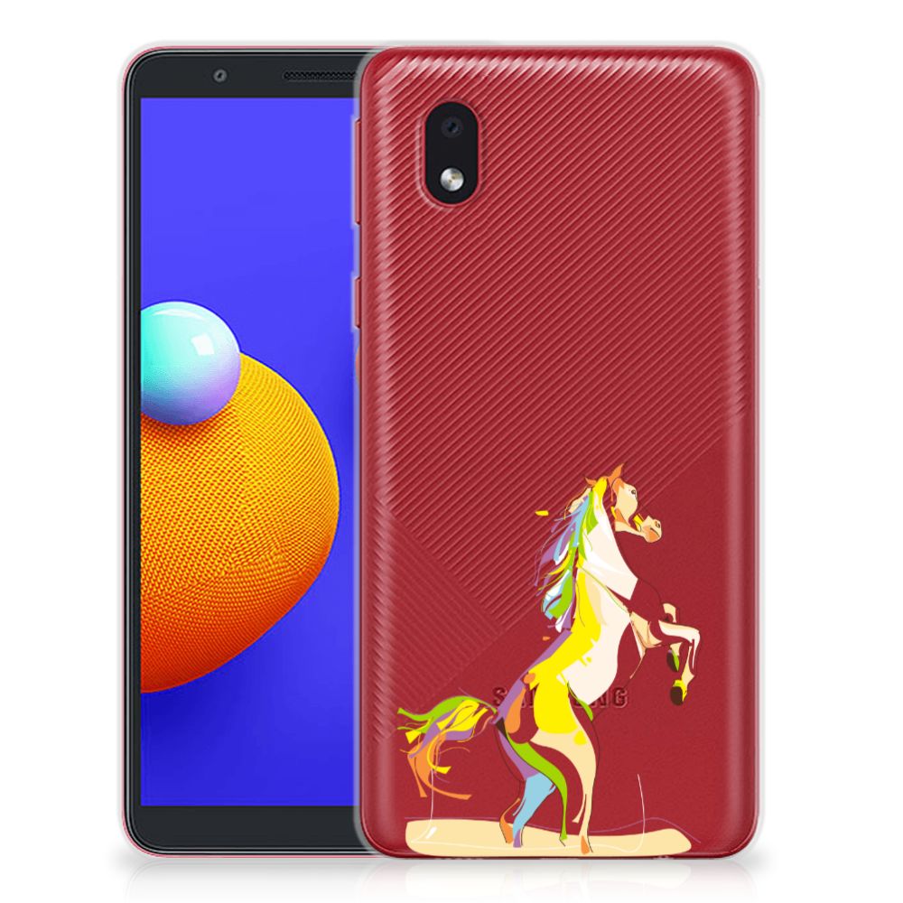 Samsung Galaxy A01 Core Telefoonhoesje met Naam Horse Color