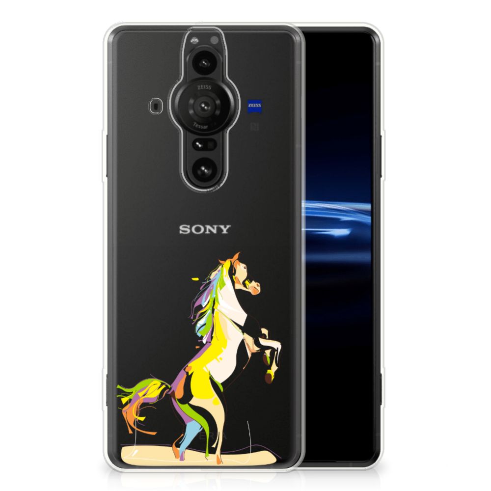 Sony Xperia Pro-I Telefoonhoesje met Naam Horse Color