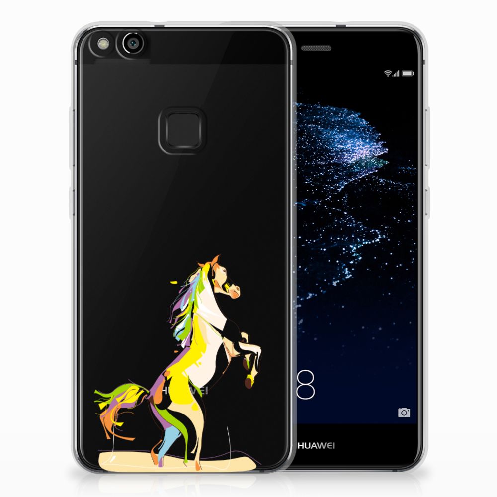 Huawei P10 Lite Telefoonhoesje met Naam Horse Color