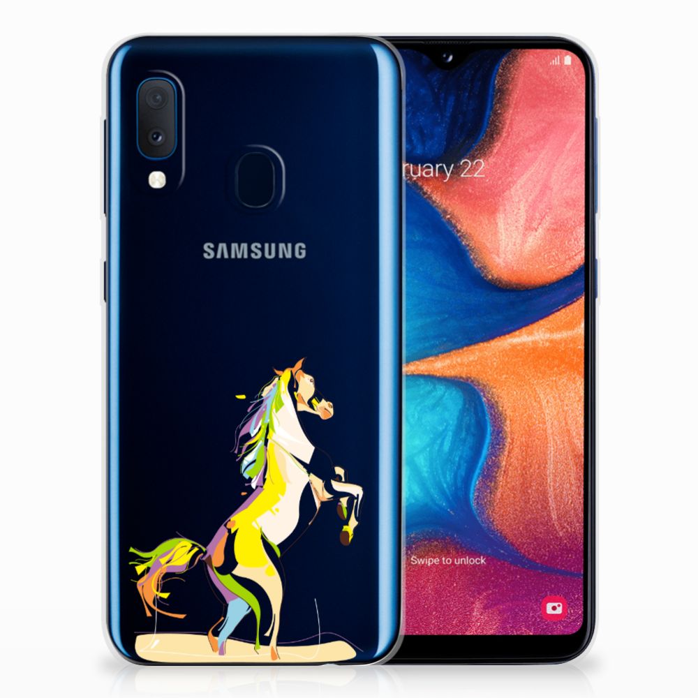 Samsung Galaxy A20e Telefoonhoesje met Naam Horse Color