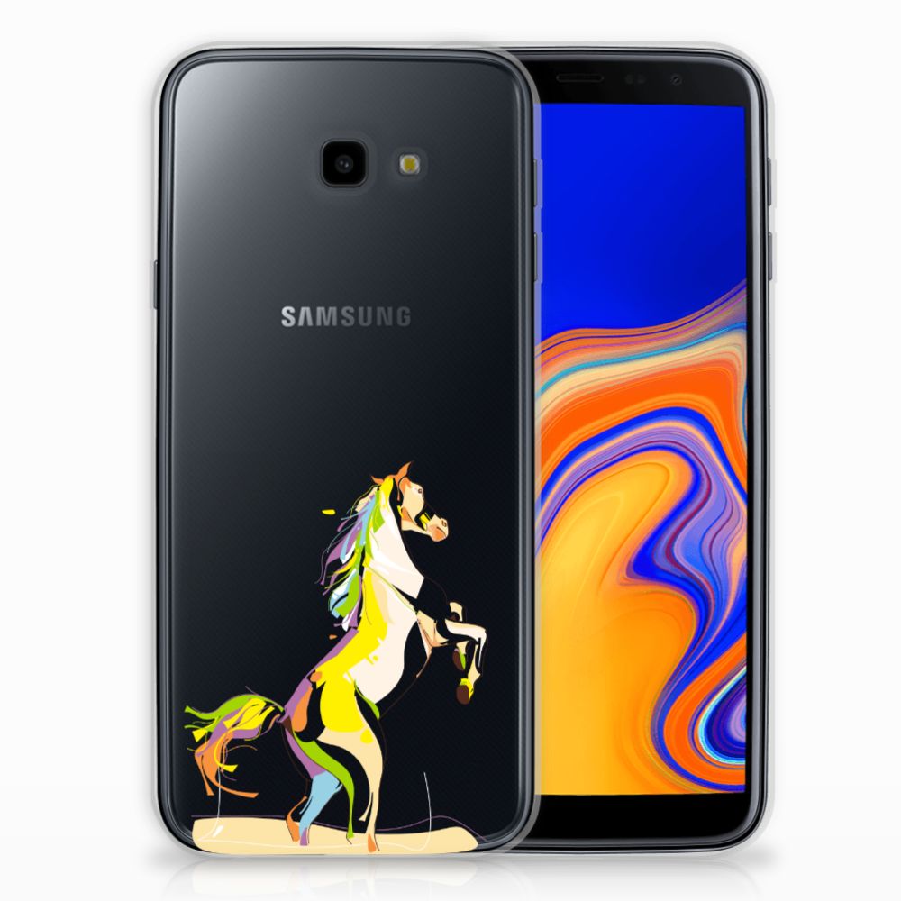 Samsung Galaxy J4 Plus (2018) Telefoonhoesje met Naam Horse Color