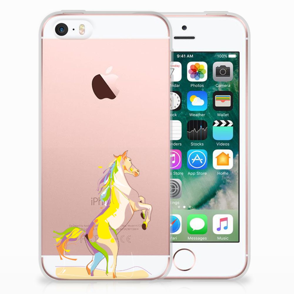 Apple iPhone SE | 5S Telefoonhoesje met Naam Horse Color